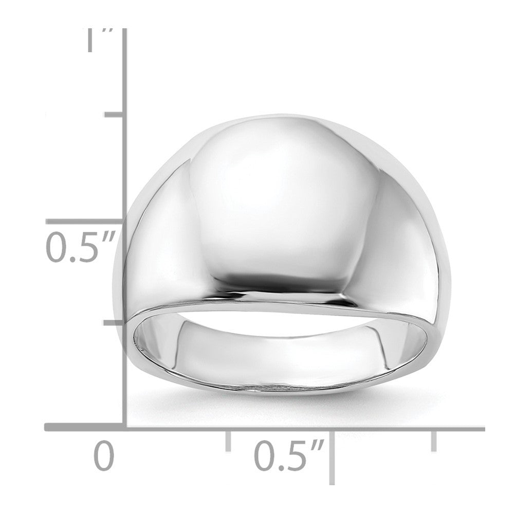 Sterling Silver Polished Domed Ring (Size 8 Only)