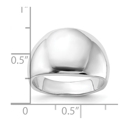 Sterling Silver Polished Domed Ring (Size 8 Only)