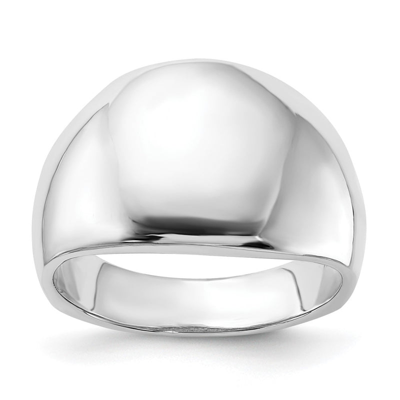 Sterling Silver Polished Domed Ring (Size 8 Only)