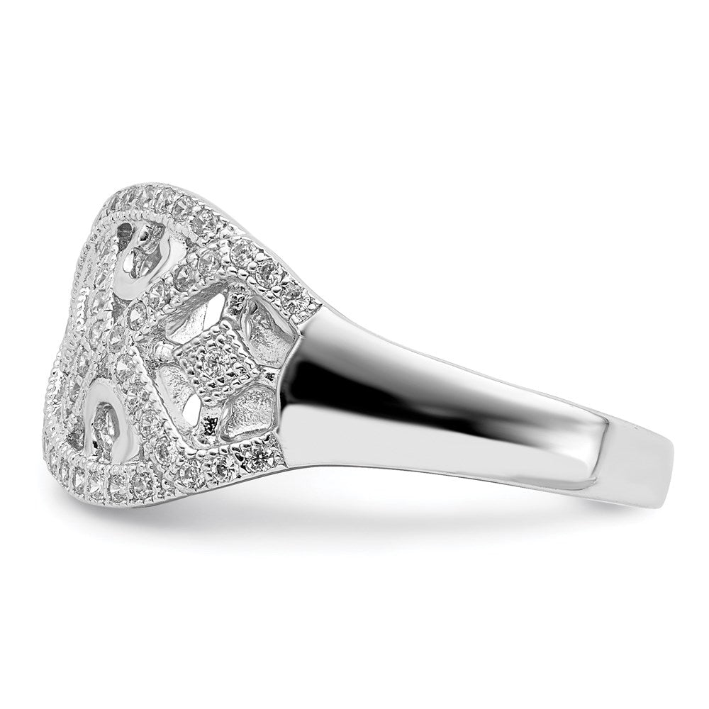 Sterling Silver Micro Pav? With Intricate Designs Ring