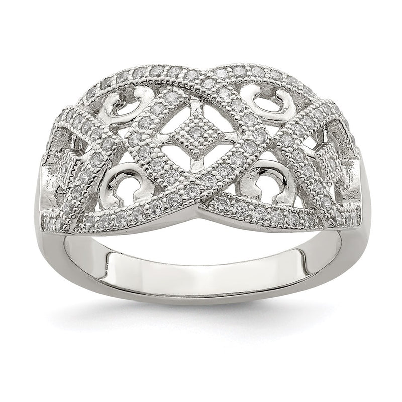 Sterling Silver Micro Pav? With Intricate Designs Ring