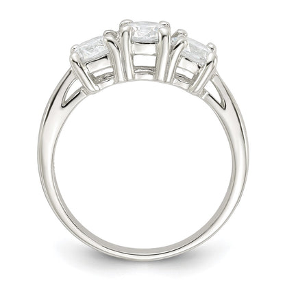 Sterling Silver Cz Ring (Size 8 Only)