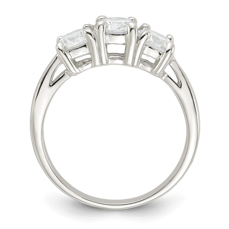 Sterling Silver Cz Ring (Size 8 Only)