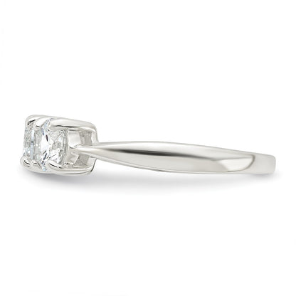 Sterling Silver Cz Ring (Size 8 Only)