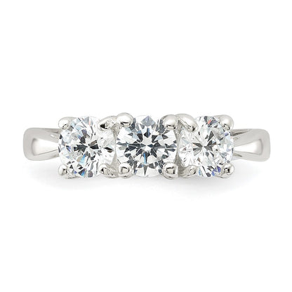 Sterling Silver Cz Ring (Size 8 Only)