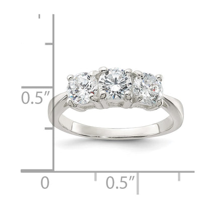 Sterling Silver Cz Ring (Size 8 Only)