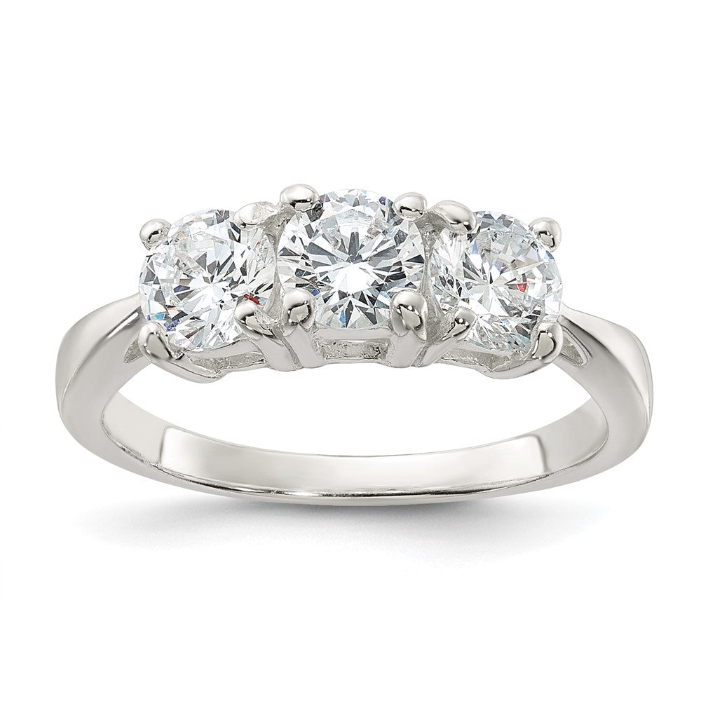 Sterling Silver Cz Ring (Size 8 Only)