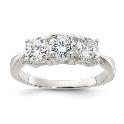 Sterling Silver Cz Ring (Size 8 Only)