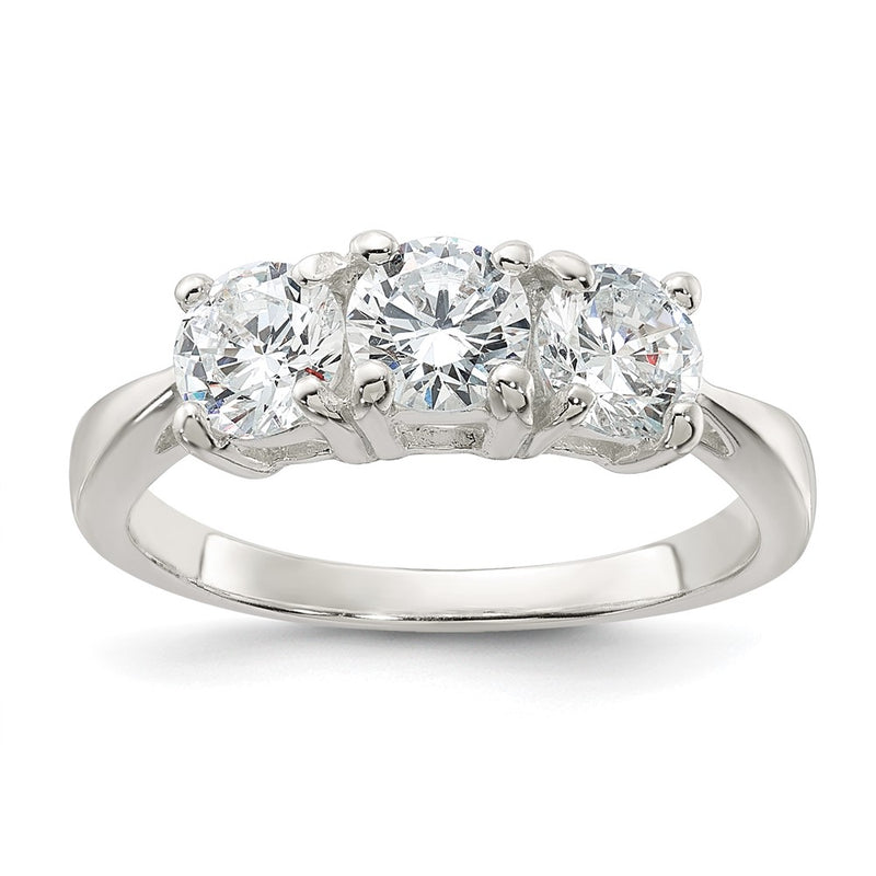 Sterling Silver Cz Ring (Size 8 Only)
