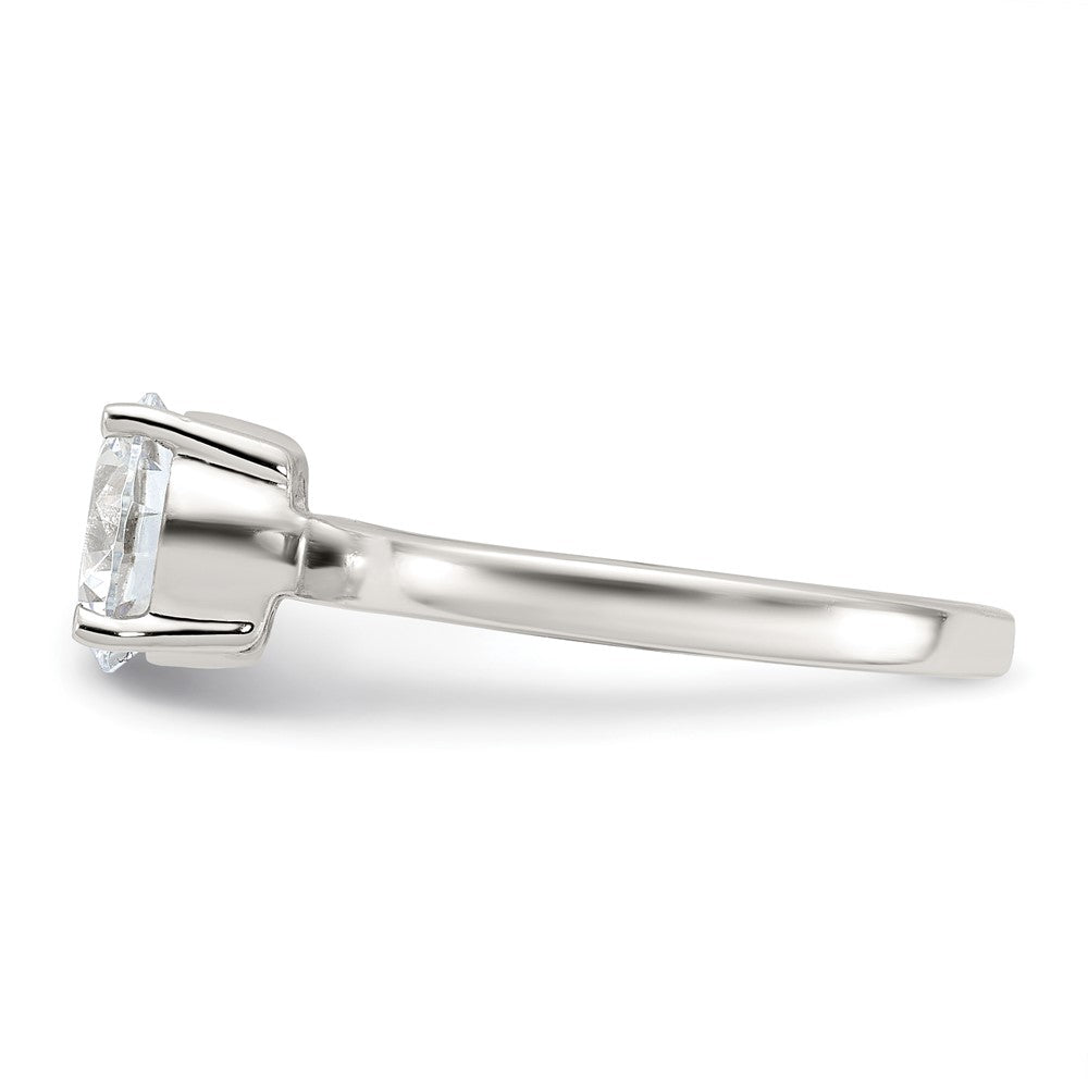 Sterling Silver Polished Cz Ring