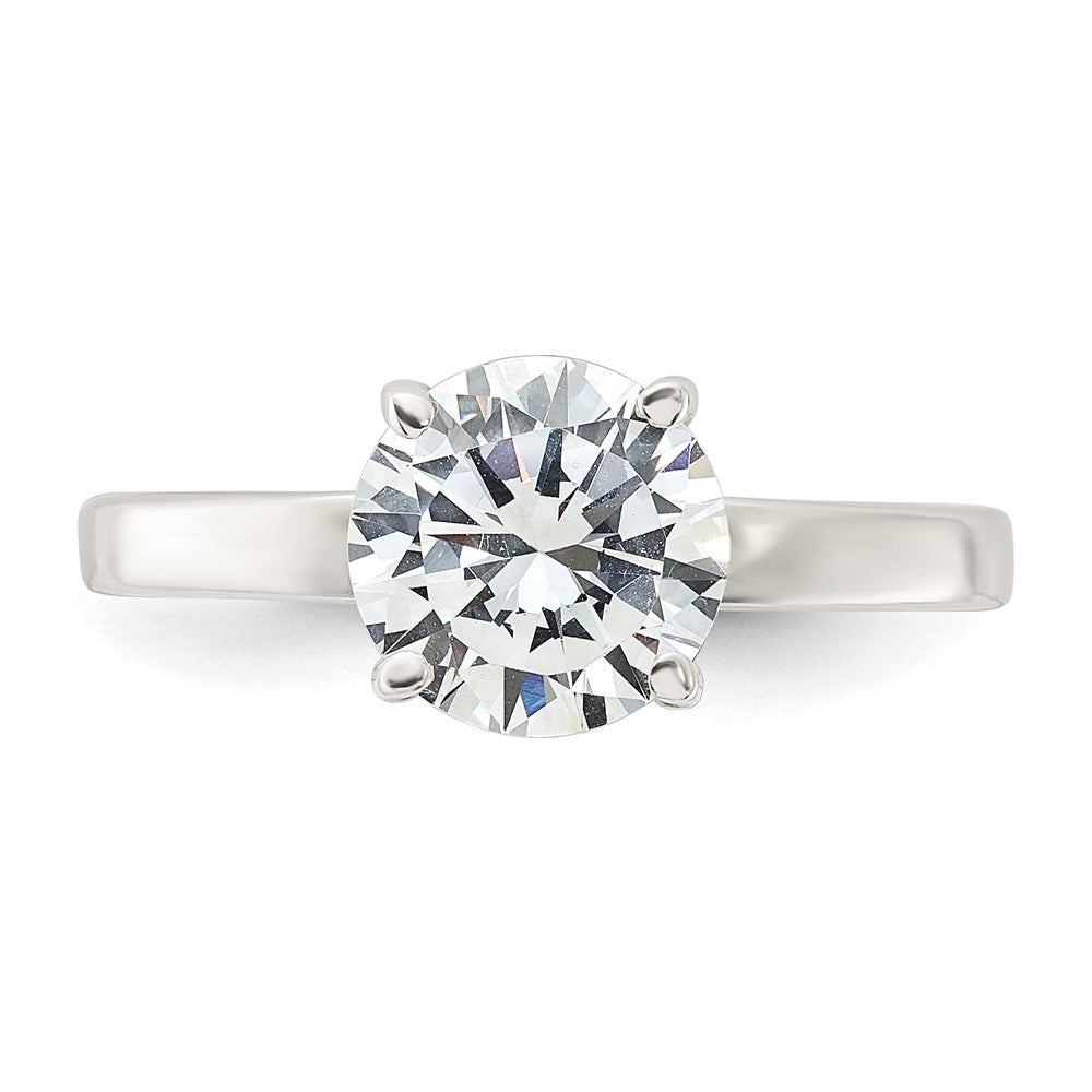 Sterling Silver Polished Cz Ring