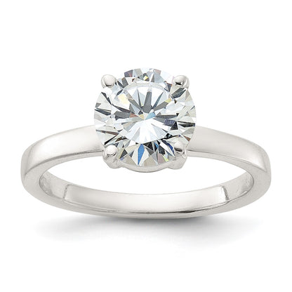 Sterling Silver Polished Cz Ring