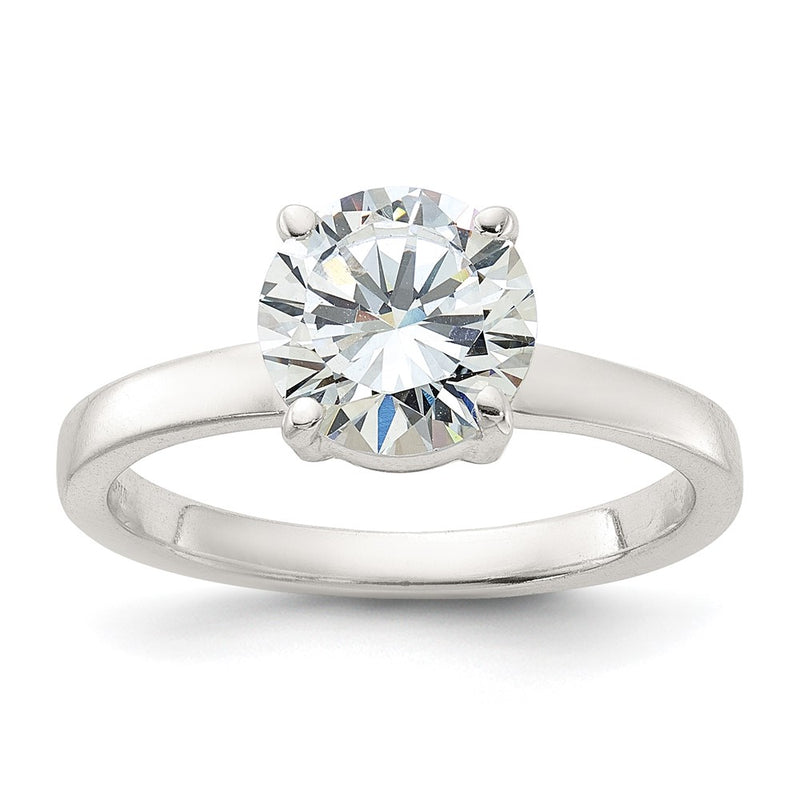 Sterling Silver Polished Cz Ring