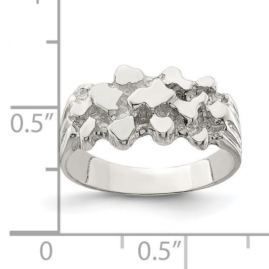 Sterling Silver Woman'S Nugget Ring