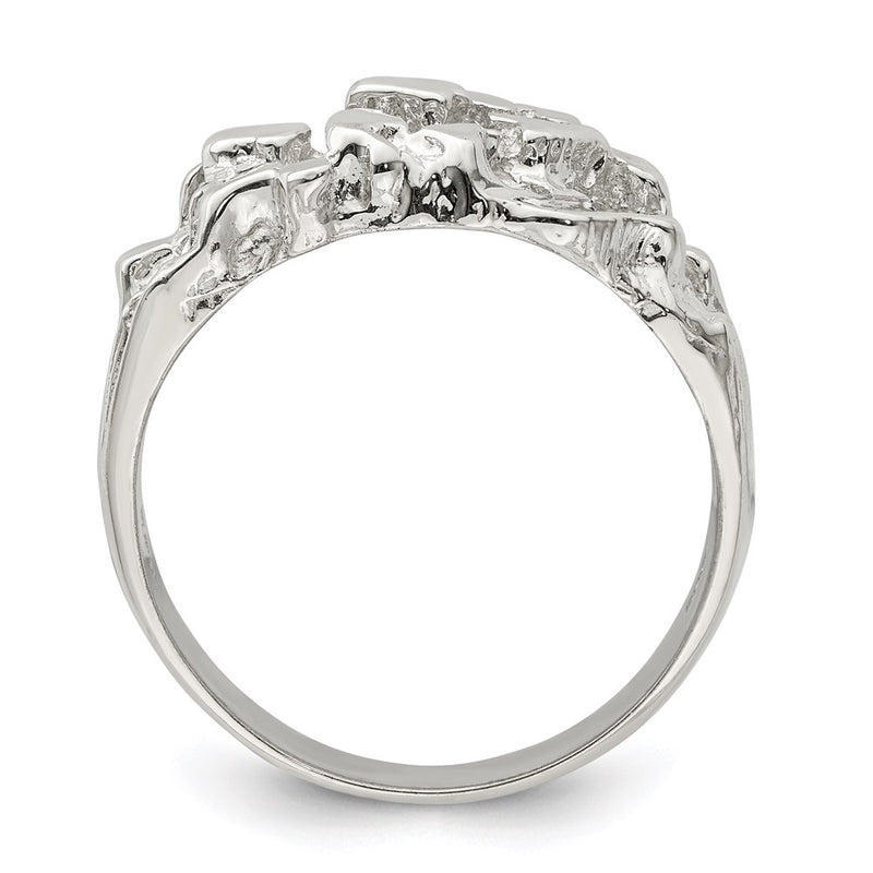 Sterling Silver Men'S Nugget Ring