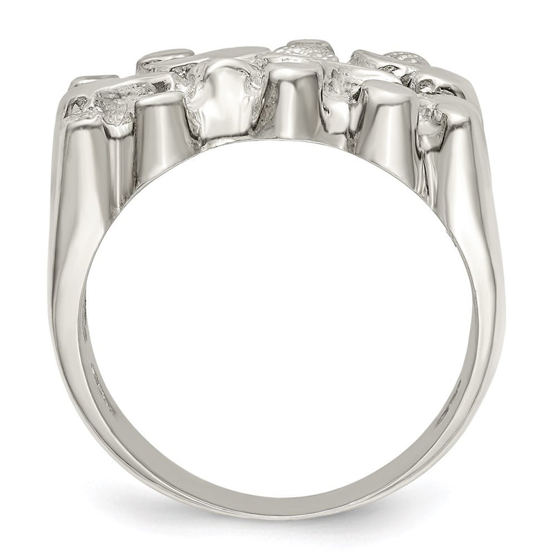 Sterling Silver Woman'S Nugget Ring