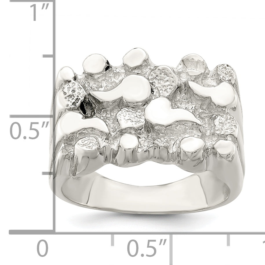 Sterling Silver Woman'S Nugget Ring