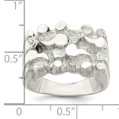 Sterling Silver Woman'S Nugget Ring