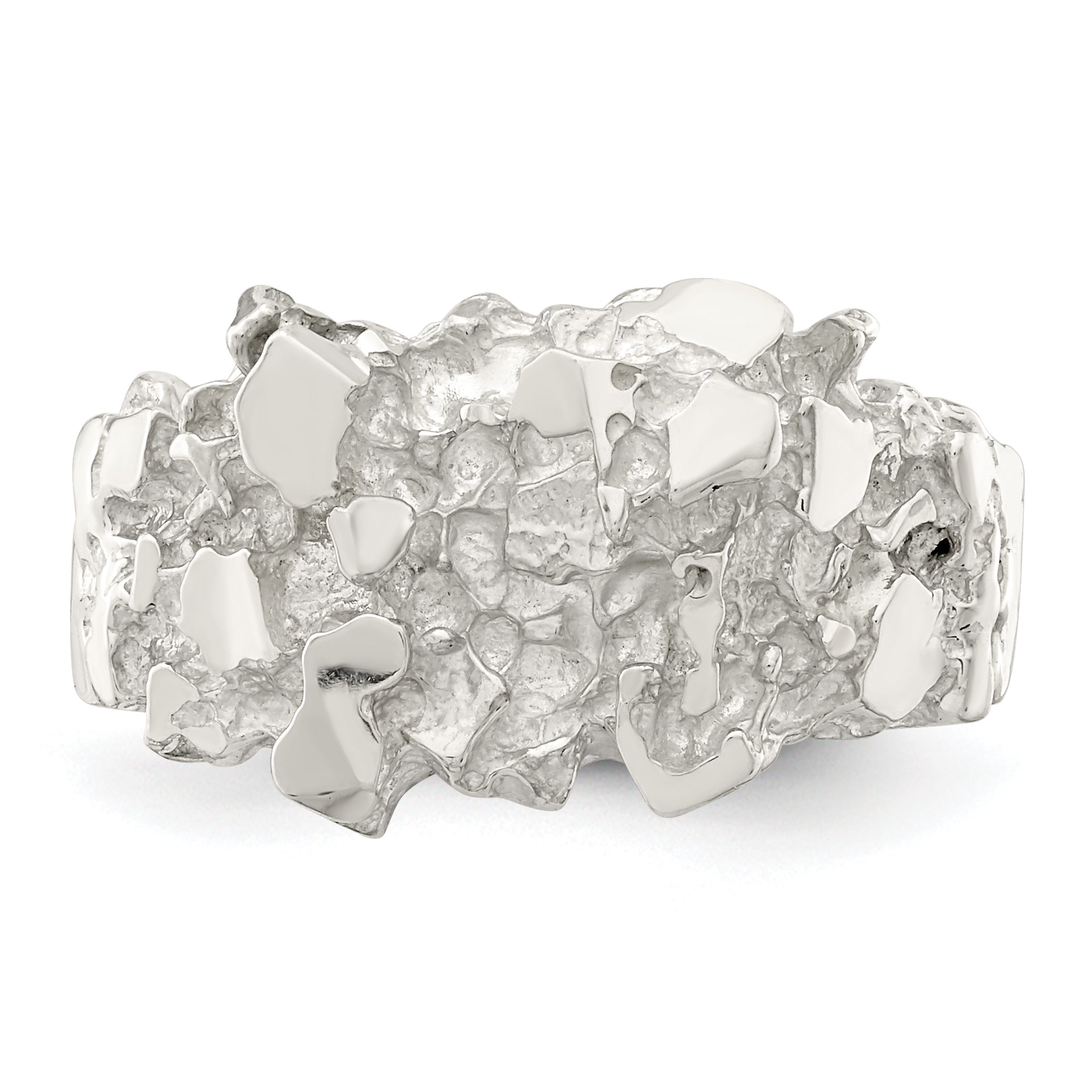 Sterling Silver Men'S Nugget Ring