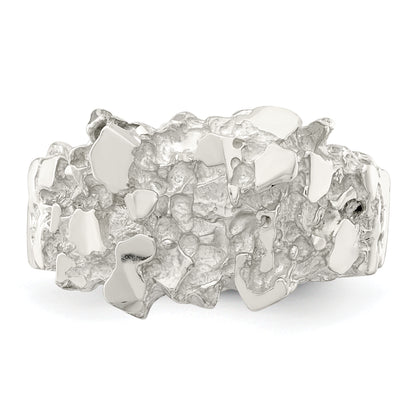 Sterling Silver Men'S Nugget Ring