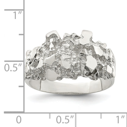 Sterling Silver Men'S Nugget Ring