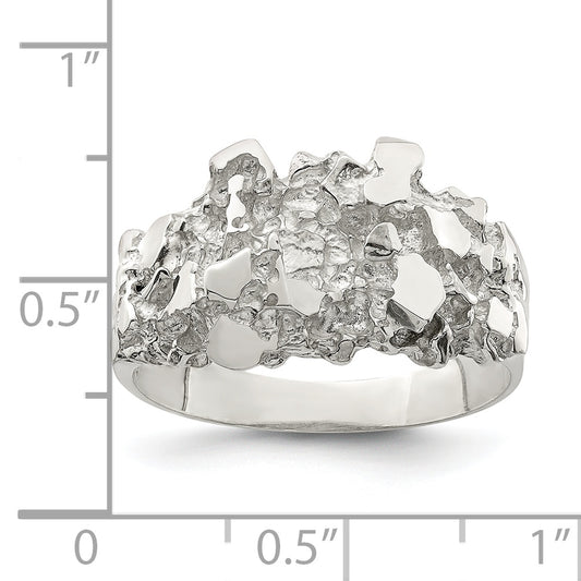 Sterling Silver Men'S Nugget Ring