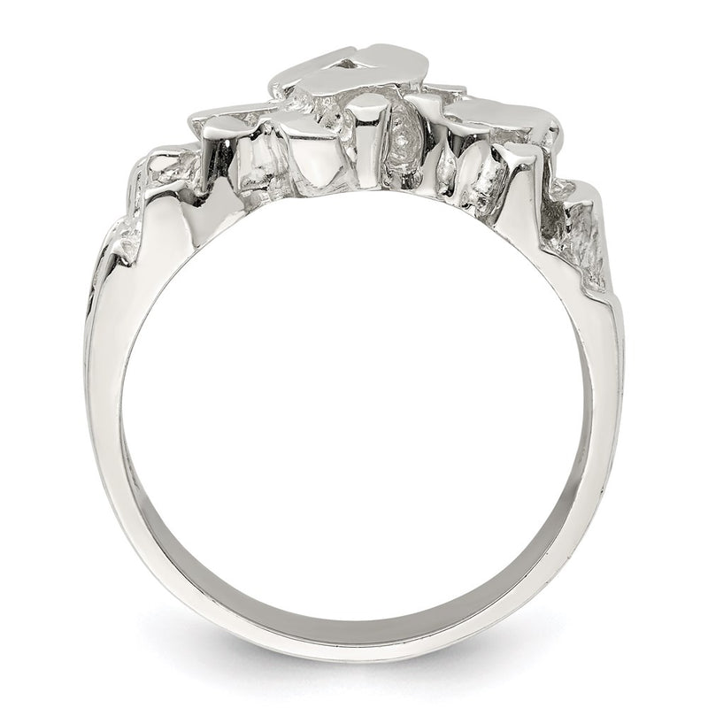 Sterling Silver Men'S Nugget Ring