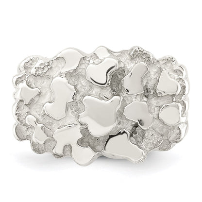 Sterling Silver Men'S Nugget Ring