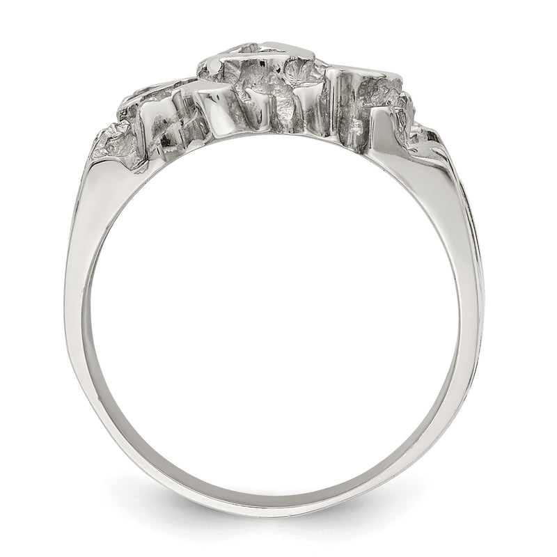 Sterling Silver Men'S Nugget Ring