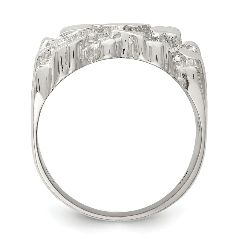 Sterling Silver Men'S Nugget Ring