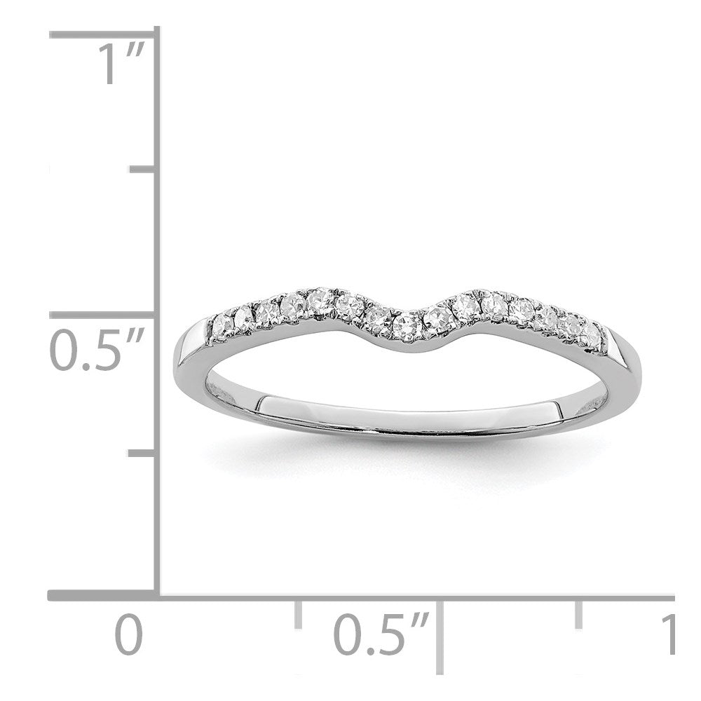 Sterling Silver Rhodium Plated Diamond Wrap Ring