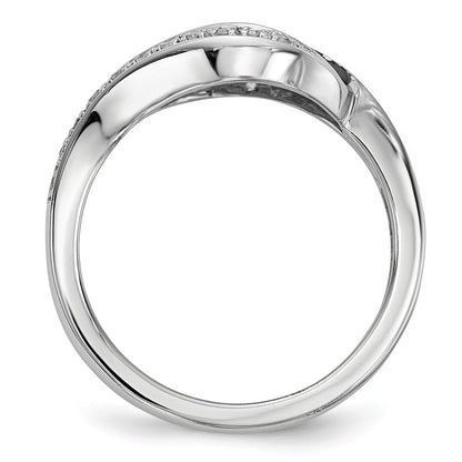 Sterling Silver Blue Diamond Fancy Marquise Ring