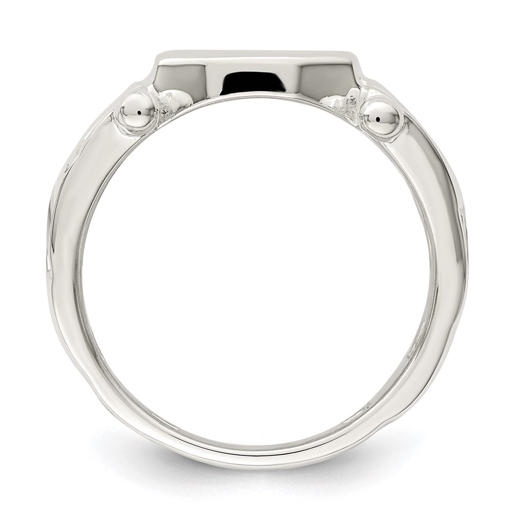 Sterling Silver Fancy Signet Ring (Size 8 Only)