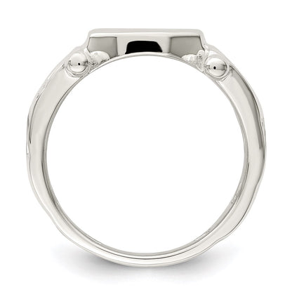 Sterling Silver Fancy Signet Ring (Size 8 Only)