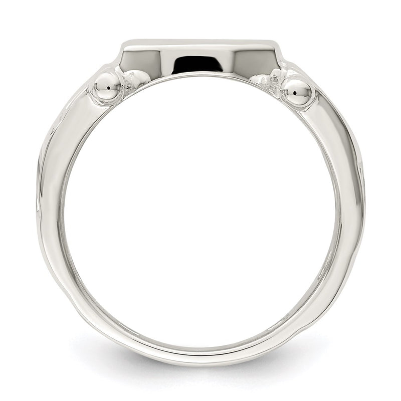 Sterling Silver Fancy Signet Ring (Size 8 Only)