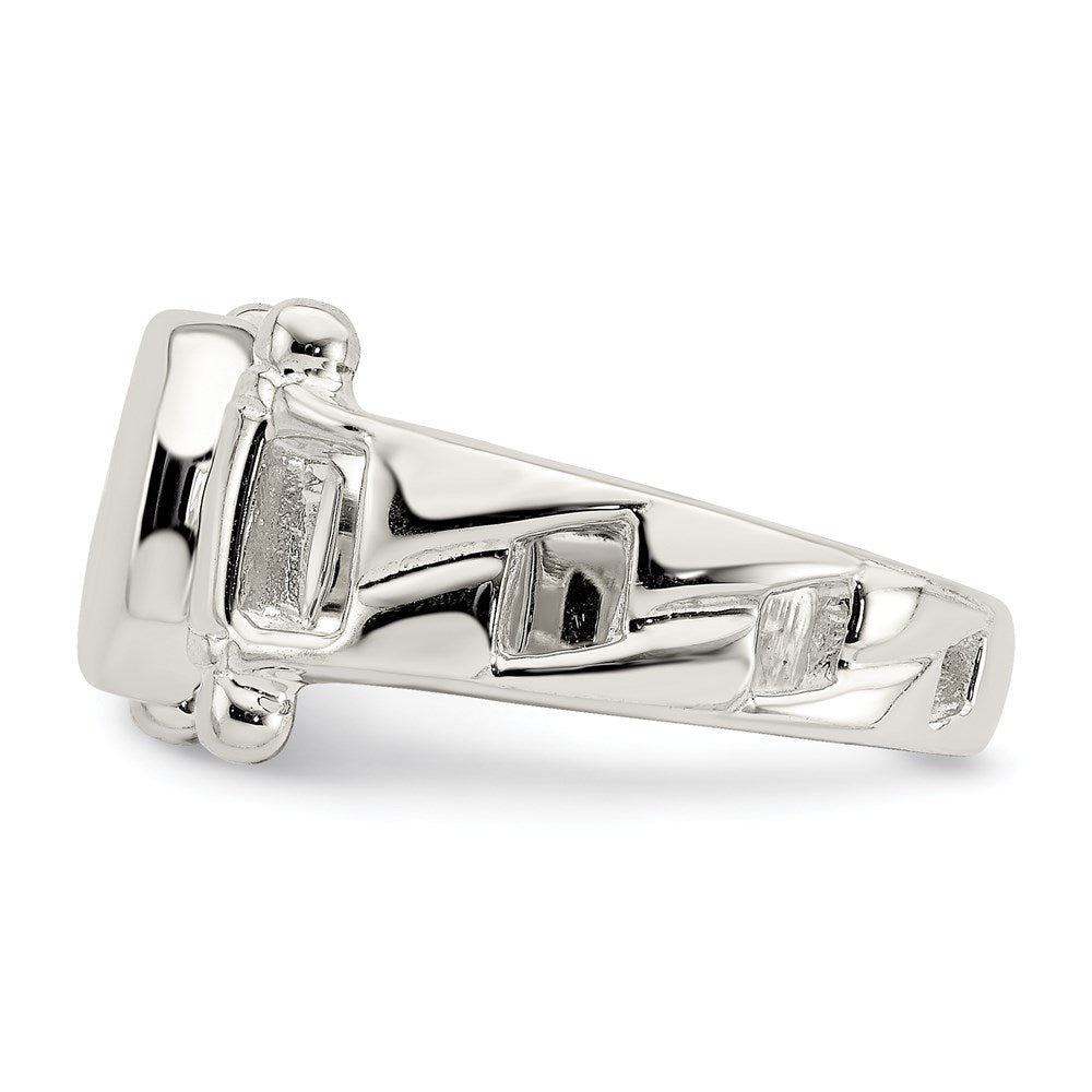 Sterling Silver Fancy Signet Ring (Size 8 Only)