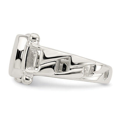 Sterling Silver Fancy Signet Ring (Size 8 Only)