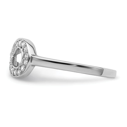 Sterling Silver Rhodium Plated Cz Infinity Ring