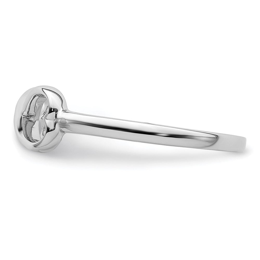Sterling Silver Rhodium Plated Infinity Heart Ring