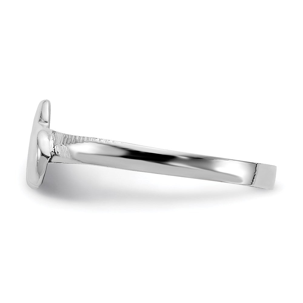 Sterling Silver Rh Plated Child'S Polished Kitty Cat Ring (Size 4 Only)