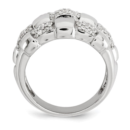 Sterling Silver Patterned Ring (Size 6 Only)