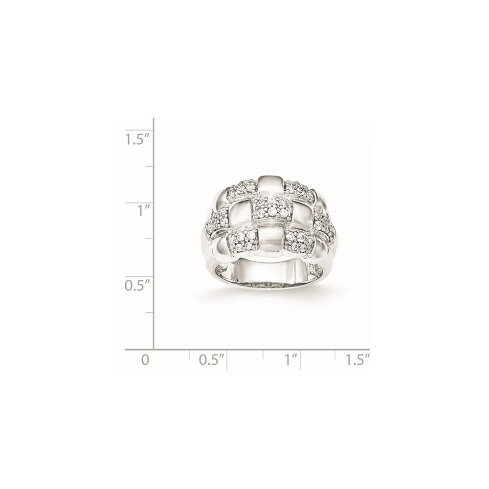 Sterling Silver Patterned Ring (Size 6 Only)