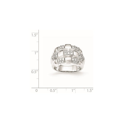 Sterling Silver Patterned Ring (Size 6 Only)