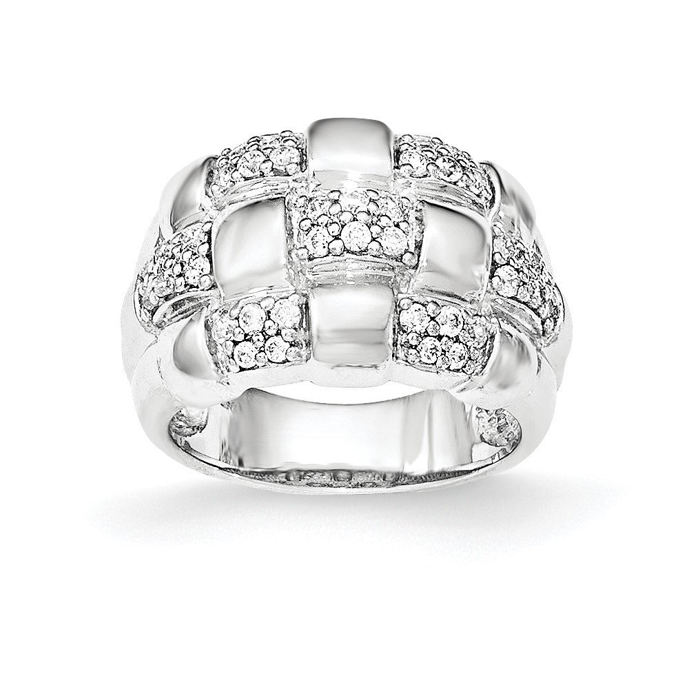 Sterling Silver Patterned Ring (Size 6 Only)