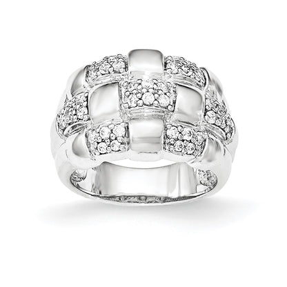 Sterling Silver Patterned Ring (Size 6 Only)