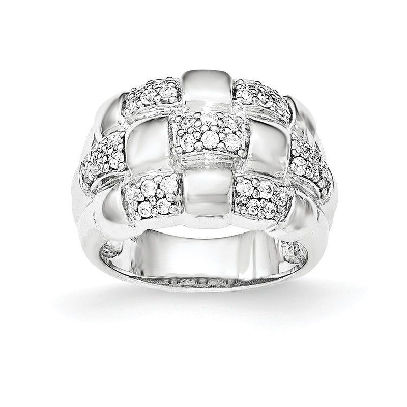 Sterling Silver Patterned Ring (Size 6 Only)
