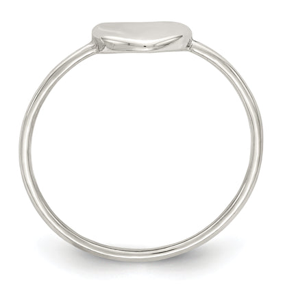 Sterling Silver Polished Heart Ring