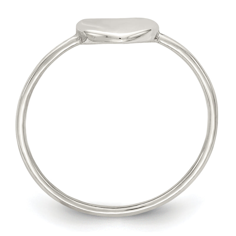 Sterling Silver Polished Heart Ring