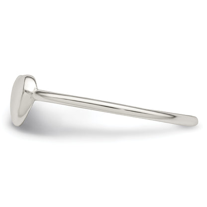 Sterling Silver Polished Heart Ring