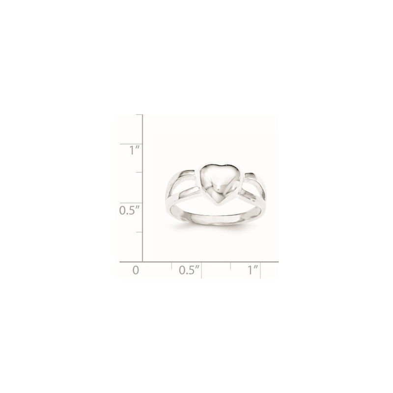 Sterling Silver Polished Heart Ring (Size 8 Only)